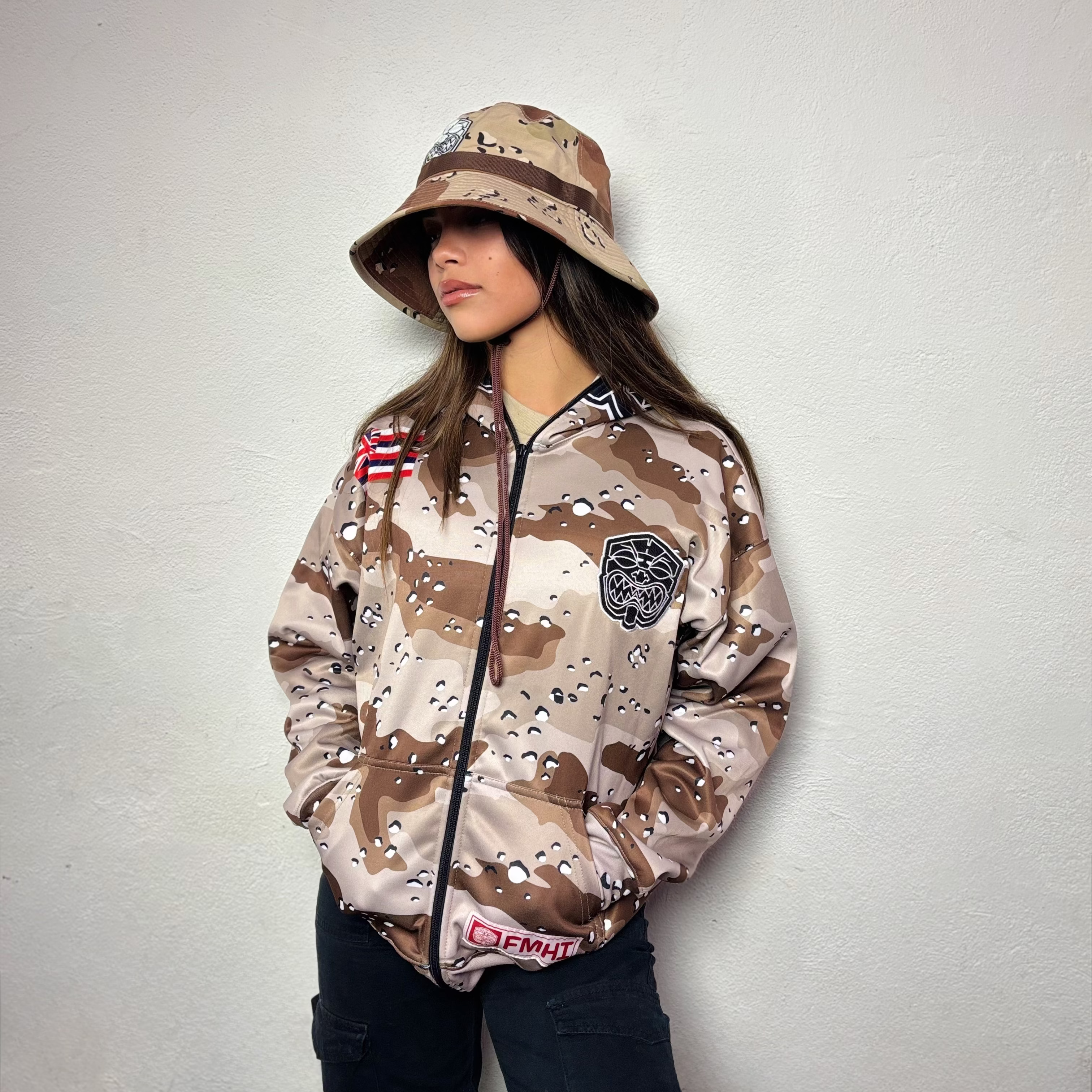 Chocolate Chip Camo Zip-Up Hoodie