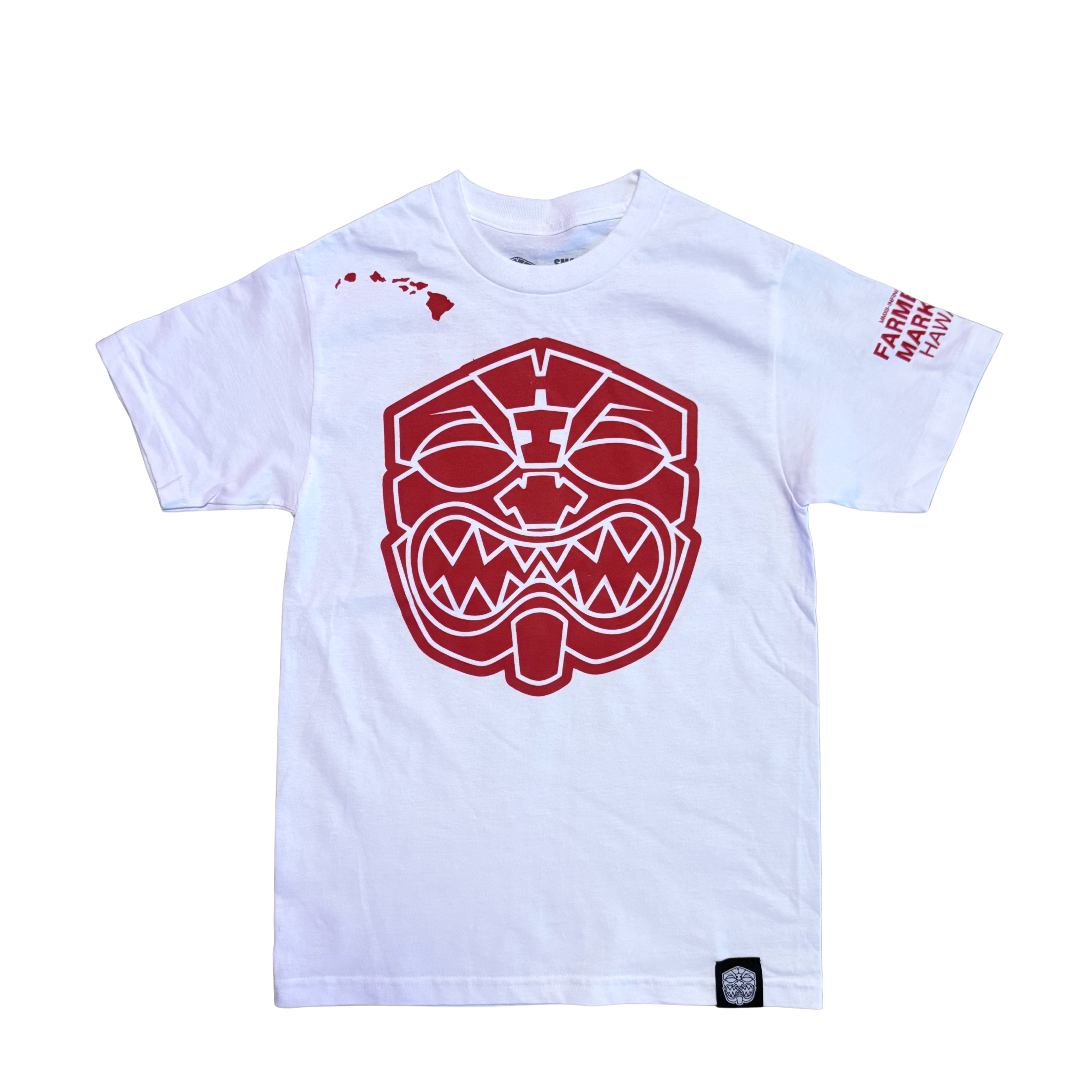 RED AKUA LOGO TEE - WHITE