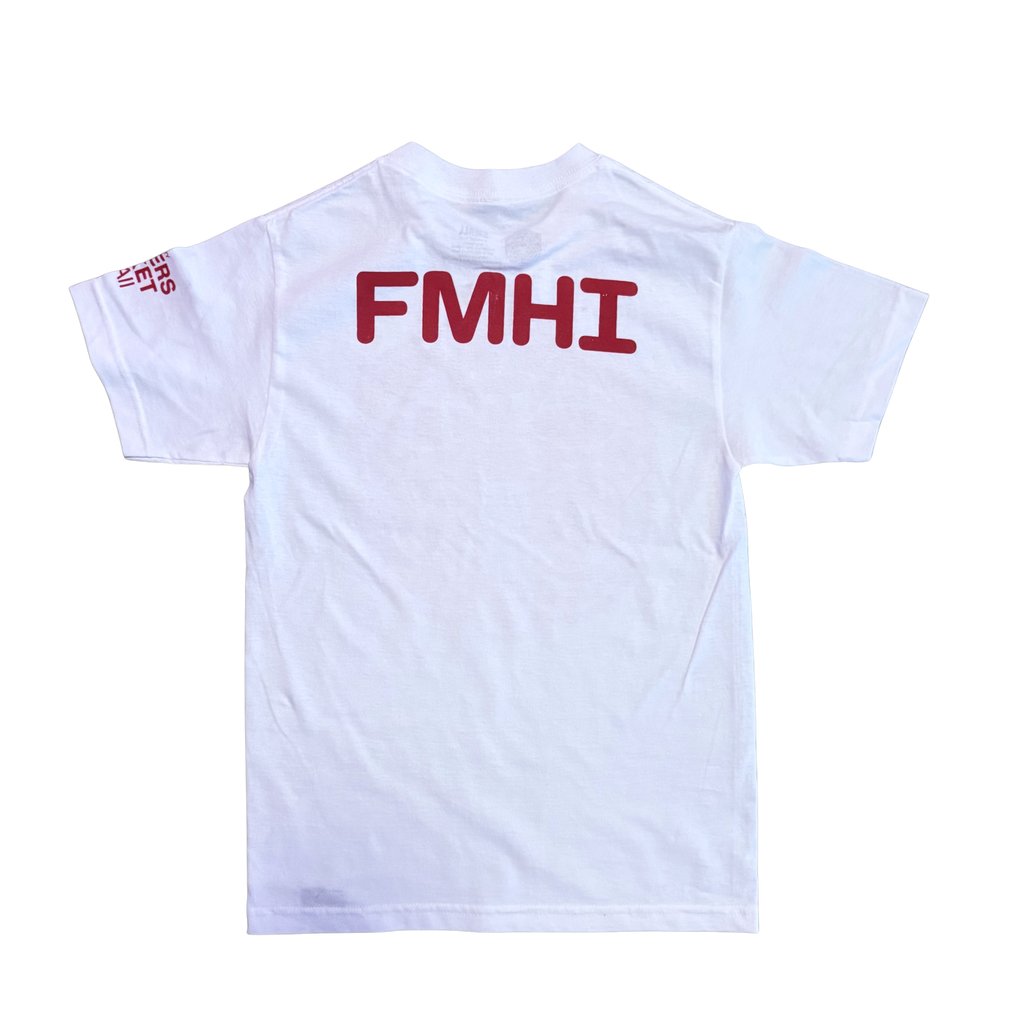 RED AKUA LOGO TEE - WHITE