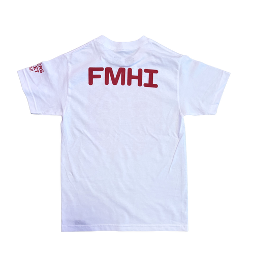 RED AKUA LOGO TEE - WHITE
