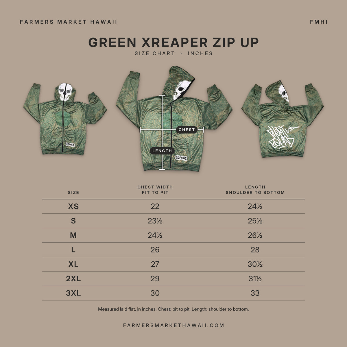 GREEN XREAPER ZIP-UP